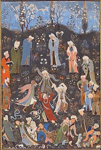 Gambar: dancing dervishes, oleh Kamāl ud-Dīn Behzād (c. 1480/1490)